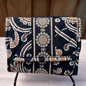 Vera Bradley Cafe Latte Retired Pattern Tri-Fold Wallet- EUC